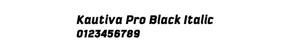 Fuente Kautiva Pro Black Italic.ttf