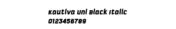 Fuente Kautiva Uni Black Italic.ttf