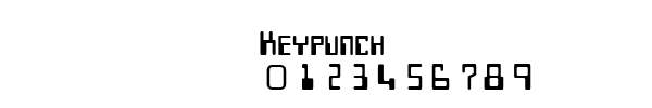 Fuente Keypunch.ttf