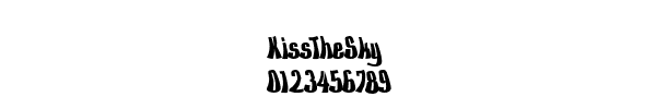 Fuente KissTheSky.ttf