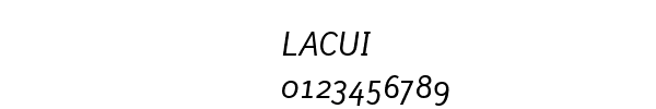 Fuente LACUI.TTF
