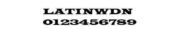 Fuente LATINWDN.TTF