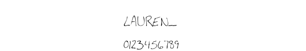 Fuente LAUREN__.TTF
