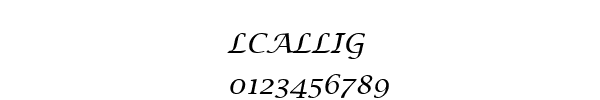 Fuente LCALLIG.TTF