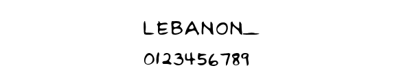 Fuente LEBANON_.TTF