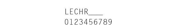 Fuente LECHR___.TTF