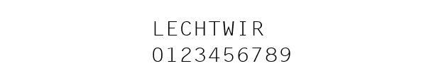 Fuente LECHTWIR.TTF