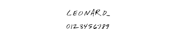 Fuente LEONARD_.TTF