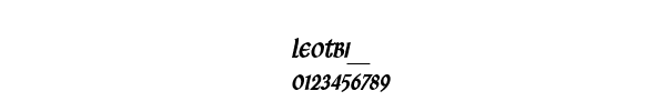 Fuente LEOTBI__.TTF