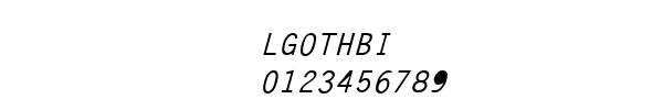 Fuente LGOTHBI.TTF