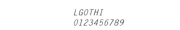 Fuente LGOTHI.TTF
