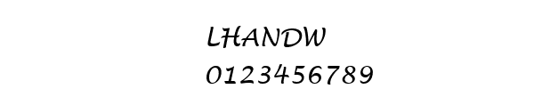 Fuente LHANDW.TTF