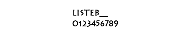 Fuente LISTEB__.TTF