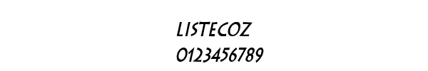 Fuente LISTECOZ.TTF