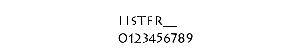 Fuente LISTER__.TTF