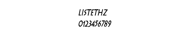 Fuente LISTETHZ.TTF