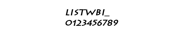 Fuente LISTWBI_.TTF