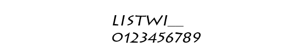 Fuente LISTWI__.TTF