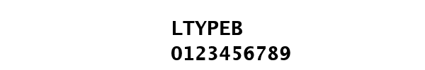 Fuente LTYPEB.TTF