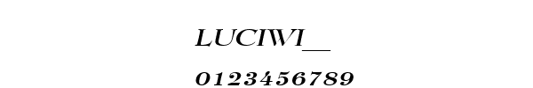 Fuente LUCIWI__.TTF