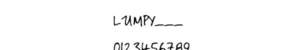Fuente LUMPY___.TTF