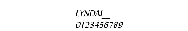 Fuente LYNDAI__.TTF