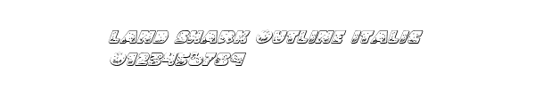 Fuente Land Shark Outline Italic.ttf
