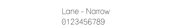Fuente Lane - Narrow.ttf