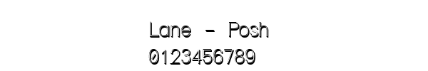 Fuente Lane - Posh.ttf