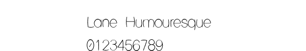Fuente Lane Humouresque.ttf