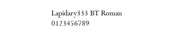 Fuente Lapidary333 BT Roman.ttf