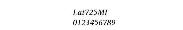 Fuente Lat725MI.ttf