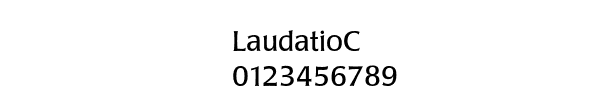 Fuente LaudatioC.ttf