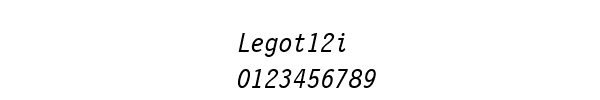 Fuente Legot12i.ttf