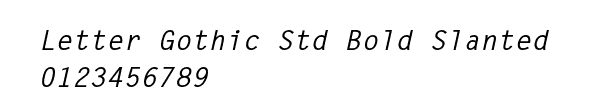 Fuente Letter Gothic Std Bold Slanted.ttf