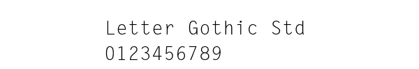 Fuente Letter Gothic Std.ttf