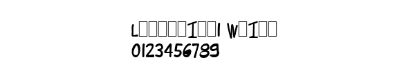 Fuente Lettering1 Weird.ttf