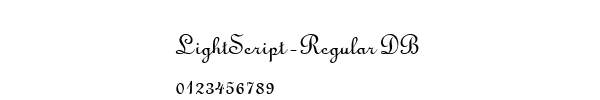 Fuente LightScript-Regular DB.ttf
