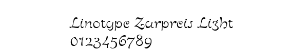 Fuente Linotype Zurpreis Light.TTF