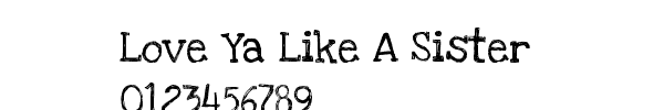 Fuente Love Ya Like A Sister.ttf
