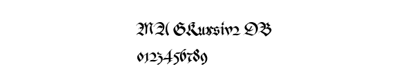 Fuente MA GKursiv2 DB.ttf