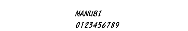 Fuente MANUBI__.TTF