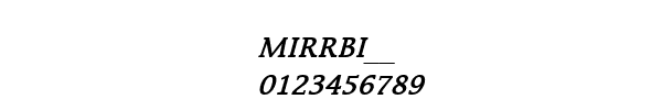 Fuente MIRRBI__.TTF