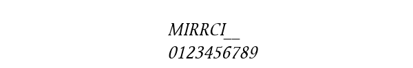 Fuente MIRRCI__.TTF