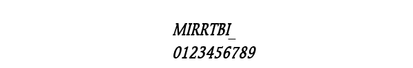 Fuente MIRRTBI_.TTF