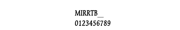 Fuente MIRRTB__.TTF