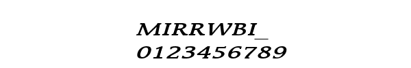 Fuente MIRRWBI_.TTF