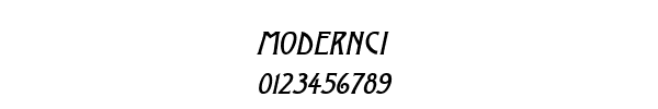 Fuente MODERNCI.TTF
