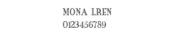 Fuente MONA LREN.TTF