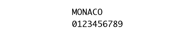 Fuente MONACO.TTF
